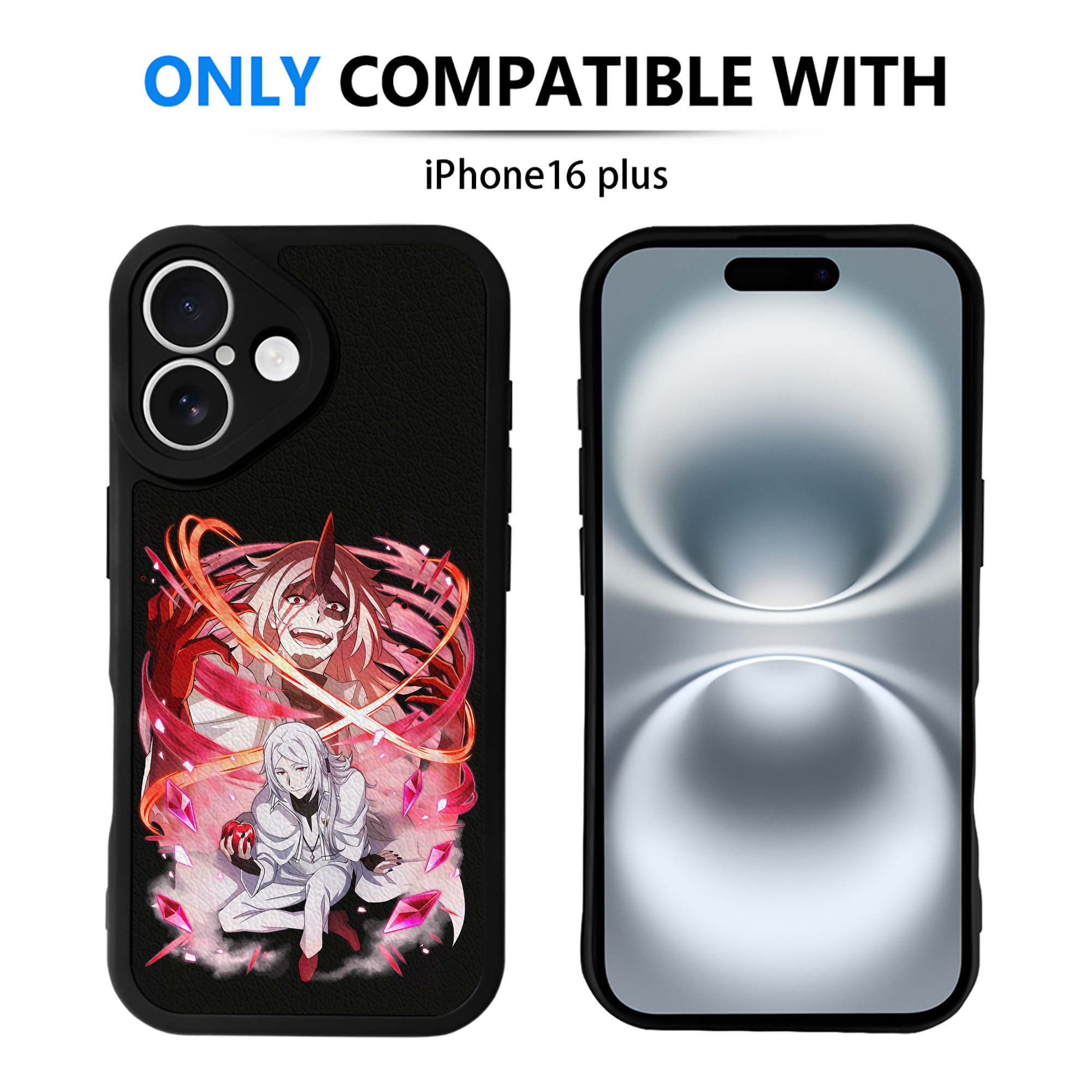 （画像用） 文豪ストレイドッグス Bungo Stray Dogs 【iPhone 16シリーズ対応】シリコンスマホケース（レザー調） 材質：シリコン
